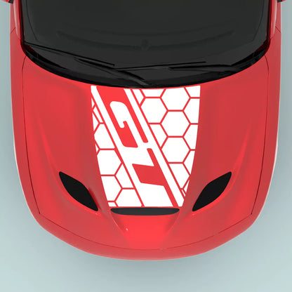 Dodge Charger 2015-2023 charger GT hood Decal in white on hood center