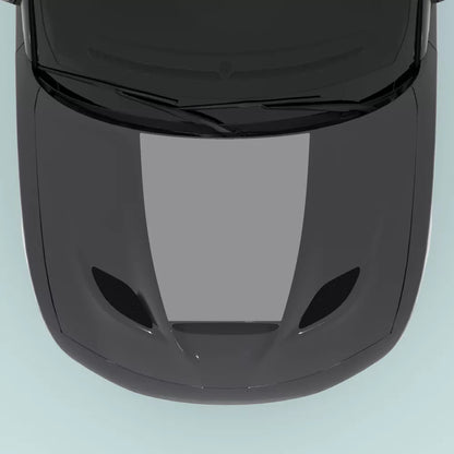 Dodge Charger hood decal 2015 2023 in grey installed on hood center