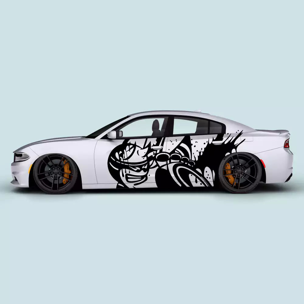 Dodge Charger 2011-2023 Scat Pack Bee splatter door decals in black on driver and passenger side doors
