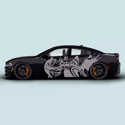 Dodge Charger 2011-2023 Scat Pack Bee splatter door decals in gray on driver and passenger side doors