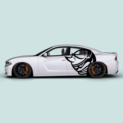 Dodge Charger Scat Pack with black bee side graphic decal on driver and passenger doors