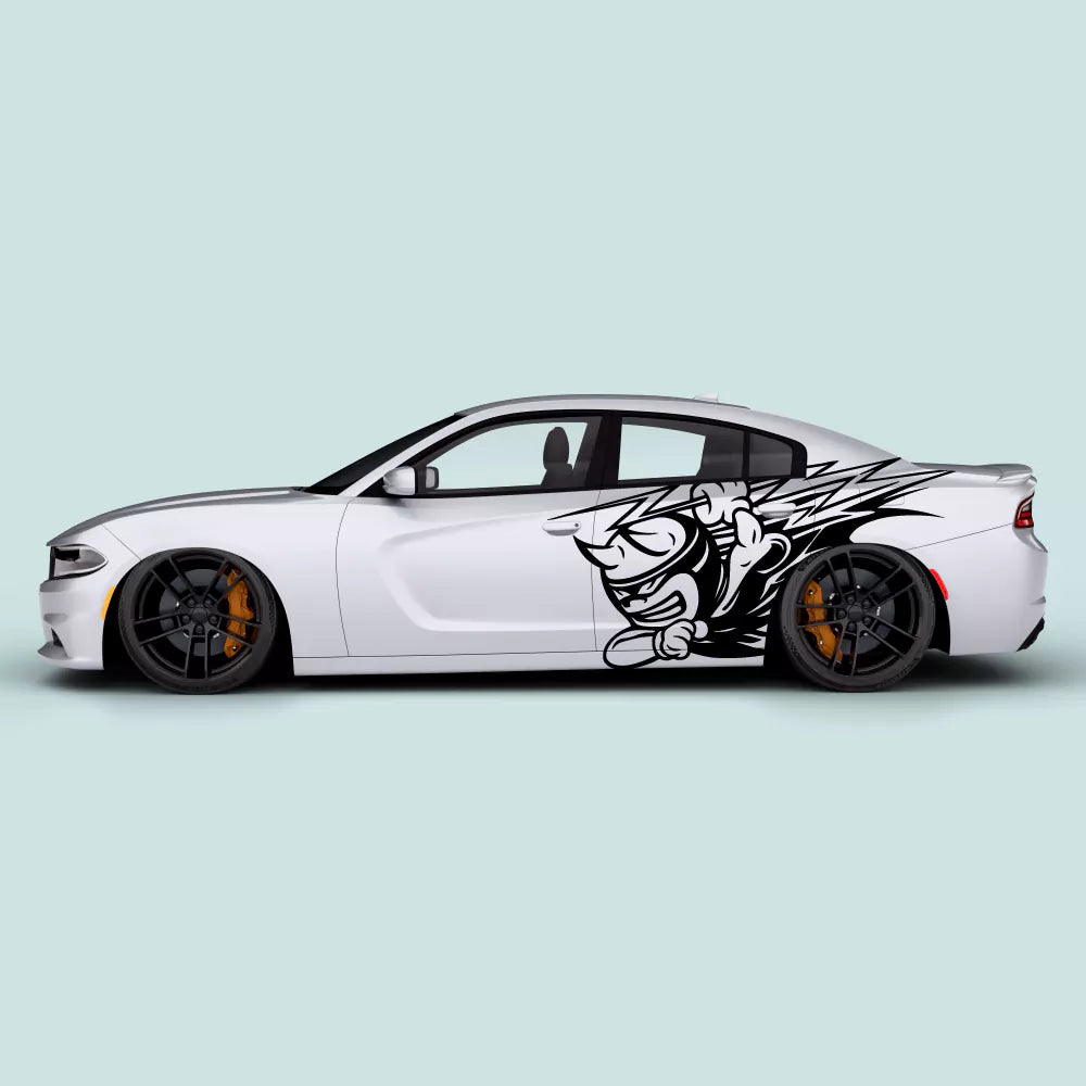 Dodge Charger Scat Pack Thunder side door Black decal on driver and passenger doors