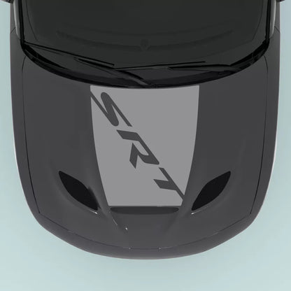 Dodge Charger 2015-2023 Charger SRT Text hood center decal in grey vinyl graphics