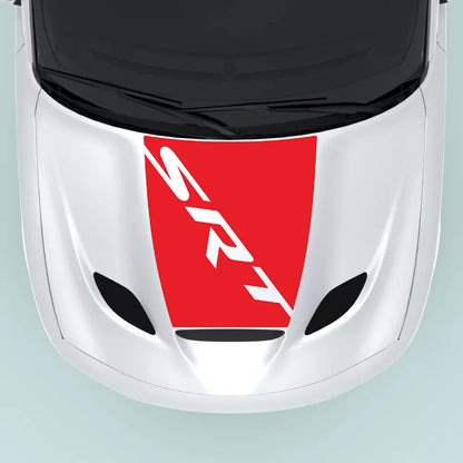 Dodge Charger 2015-2023 Charger SRT Text hood center decal in red vinyl graphics