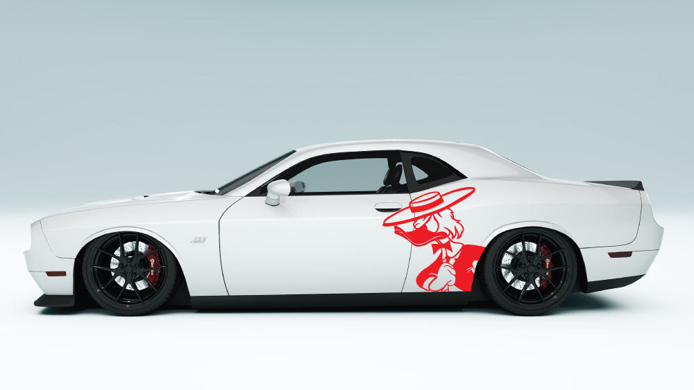 Donald Drift XL Side Graphics – Universal Fit colour red