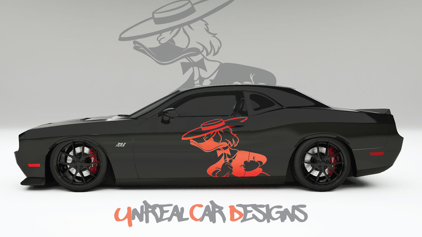 Donald Duck Universal car Big Side Graphics, Decals and Stickers.