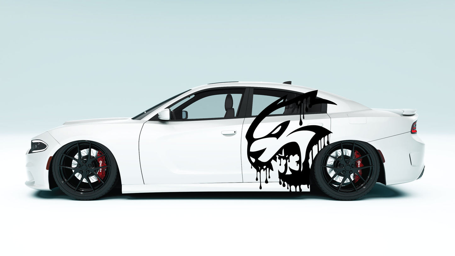 Drippy Cat XXL Side Decals - Graphics for Dodge Charger