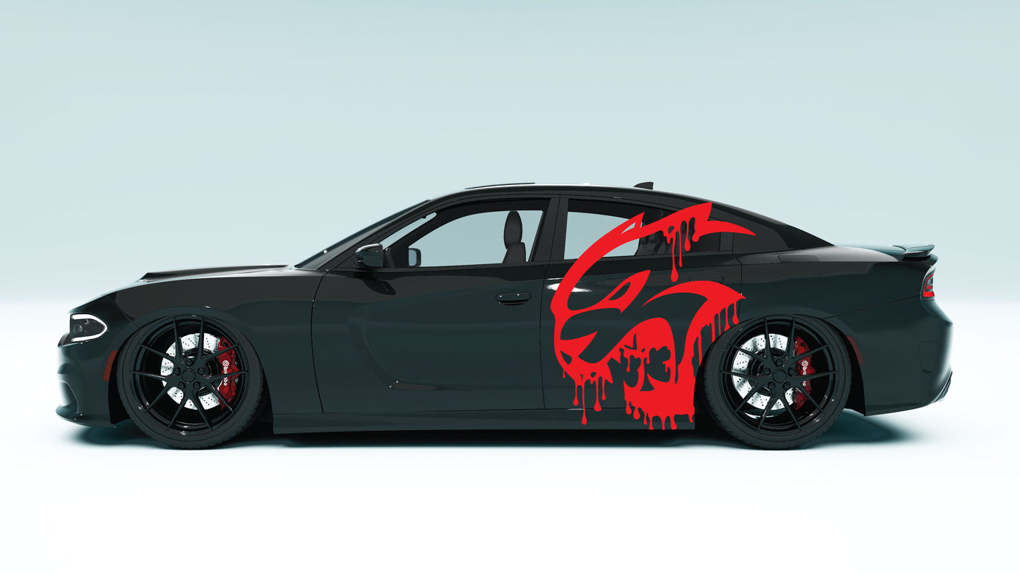 Drippy Cat XXL Side Decals - Graphics for Dodge Charger