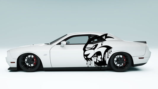 Drippy SRT Cat Head side Decals and Graphics for Dodge Challenger