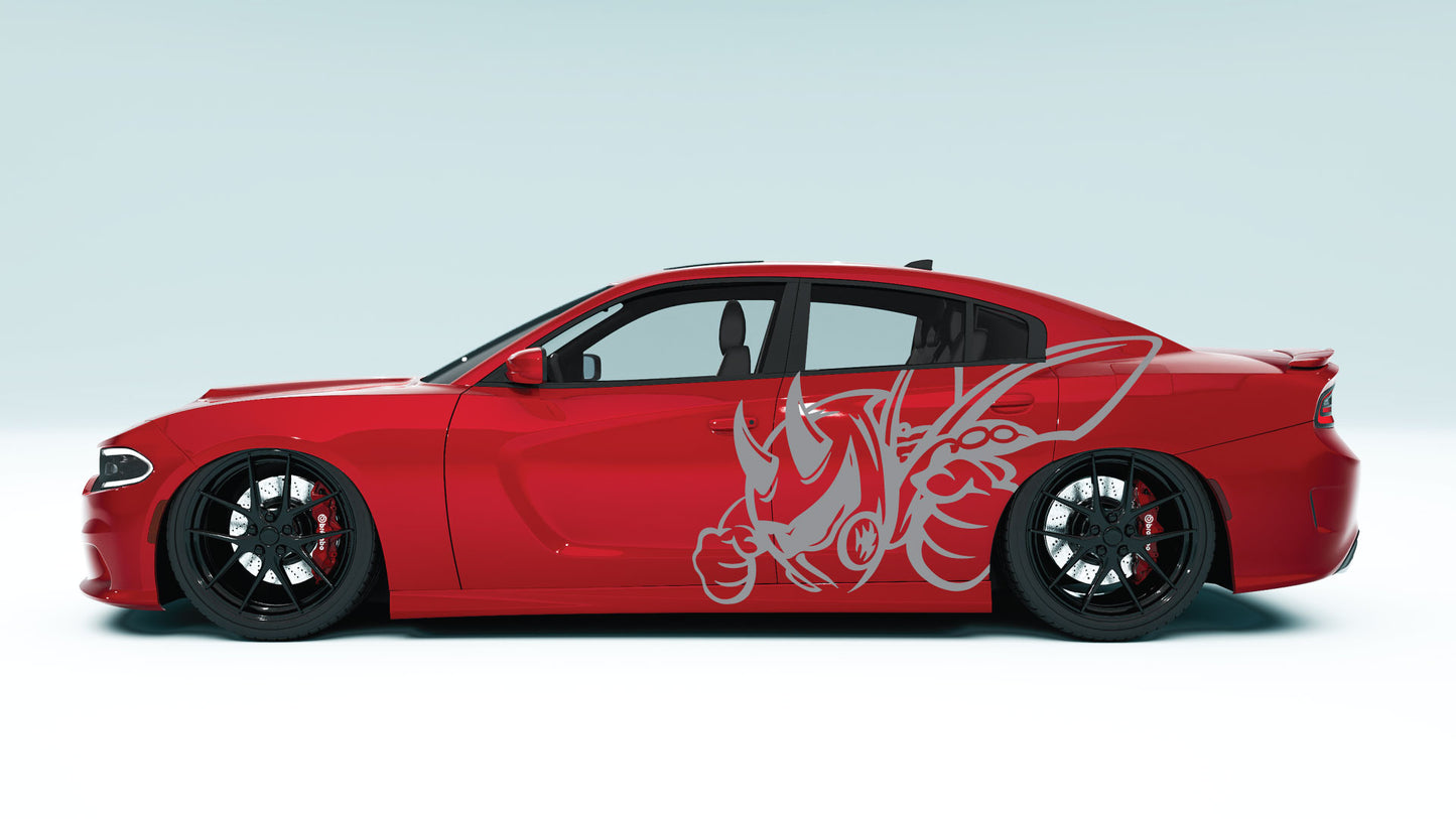 Evil Bee XXL Side Decals - Graphics for Dodge Charger