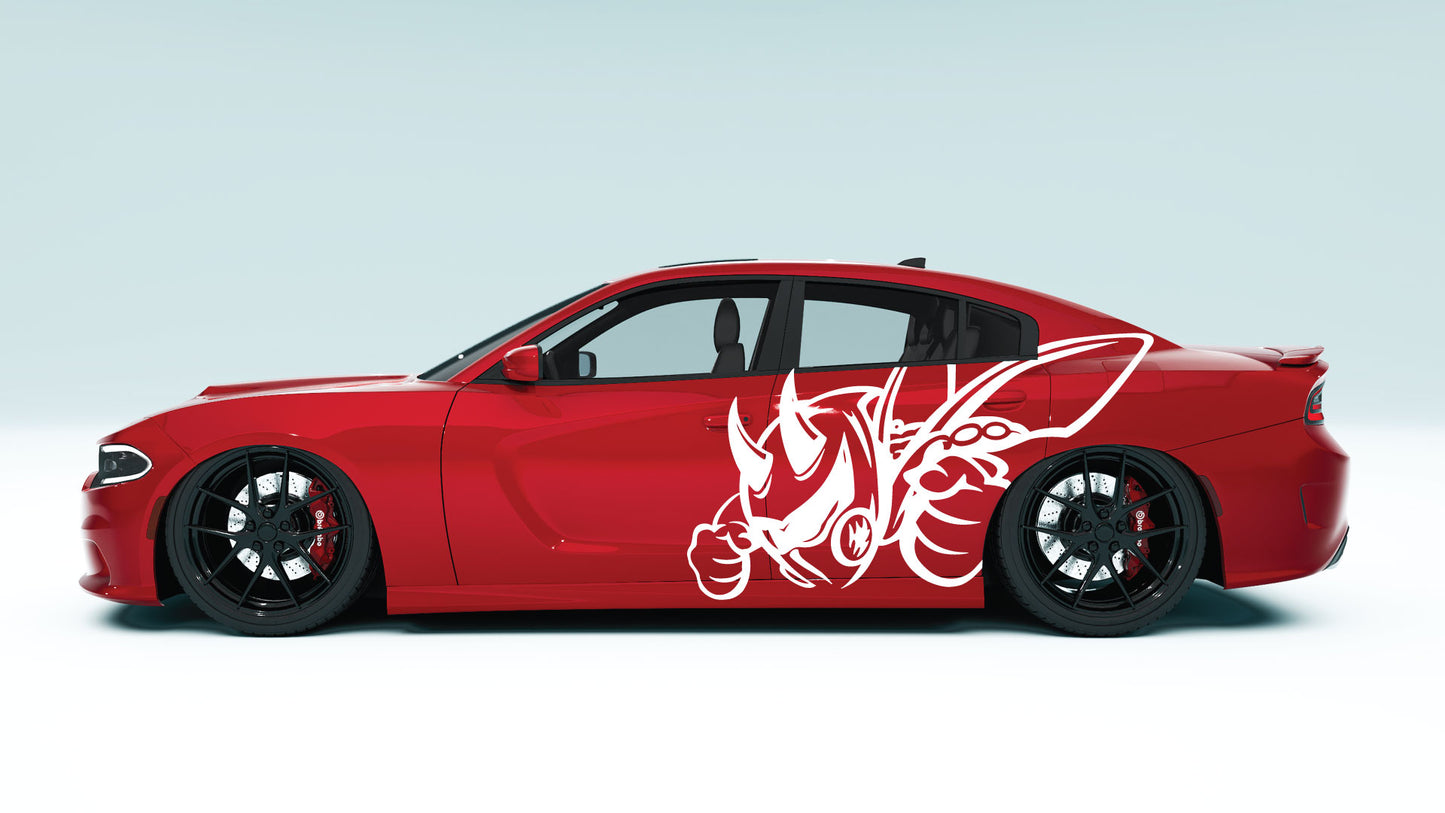 Evil Bee XXL Side Decals - Graphics for Dodge Charger