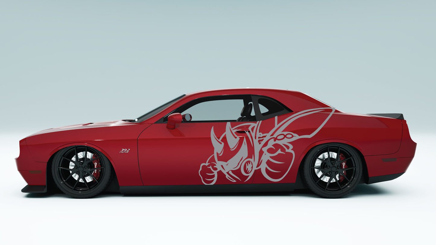 Evil-Bee Side Decals Stickers & Graphics for Dodge Challenger.