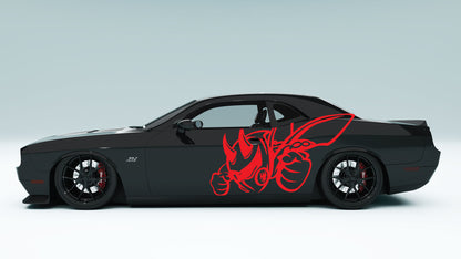 Evil-Bee Side Decals Stickers & Graphics for Dodge Challenger.