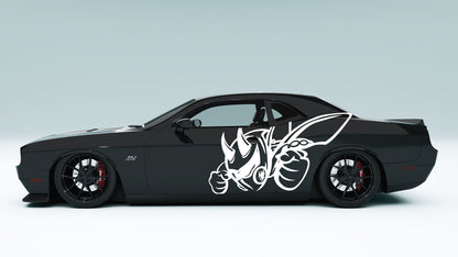 Evil-Bee Side Decals Stickers & Graphics for Dodge Challenger.