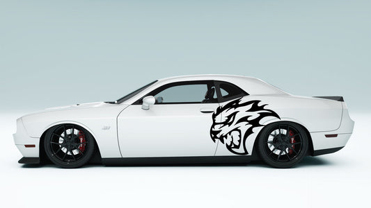 Evil-Cat Side Decals Stickers & Graphics for Dodge Challenger.