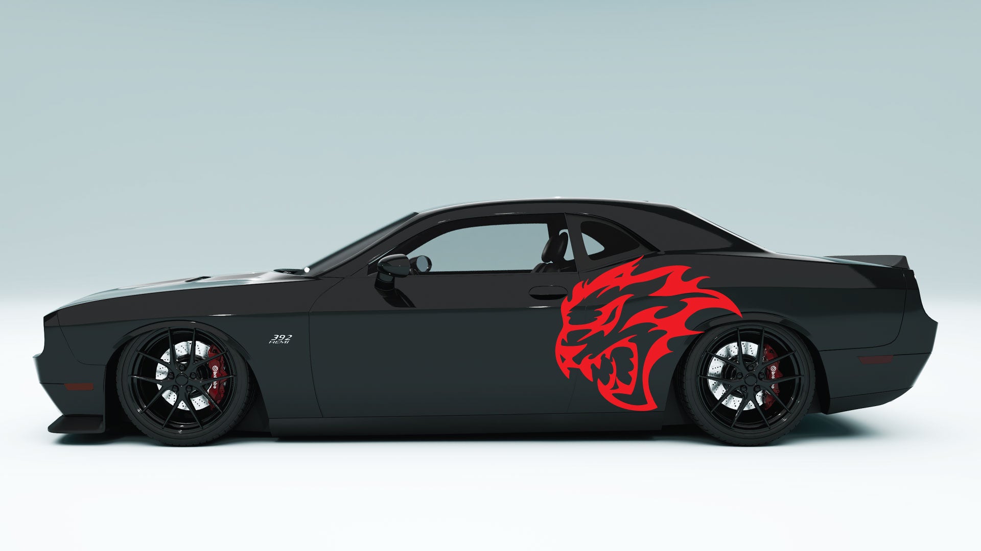 Evil-Cat Side Decals Stickers & Graphics for Dodge Challenger.