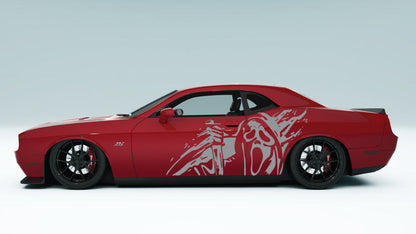 Ghost Face side Decals and Graphics for Dodge Challenger