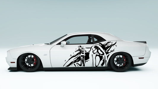 Ghost Face side Decals and Graphics for Dodge Challenger