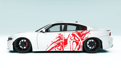 Ghost face XL Side Decals - Graphics for Dodge Charger.