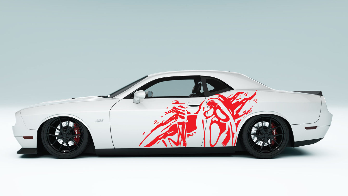 Ghost Side Decals Stickers & Graphics for Dodge Challenger.