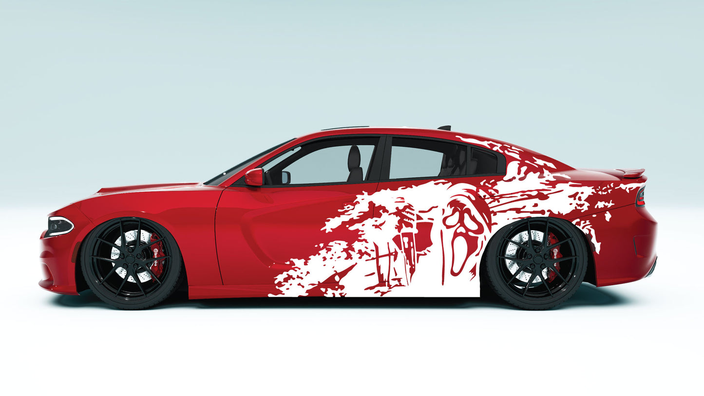 Grunge Ghost XXL Side Decals - Graphics for Dodge Charger.