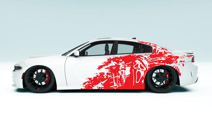 Grunge Ghost XL Side Graphics – Dodge Charger Edition colour red