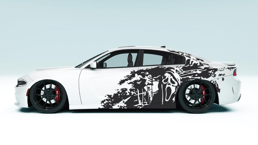 Grunge Ghost XL Side Graphics – Dodge Charger Edition colour black