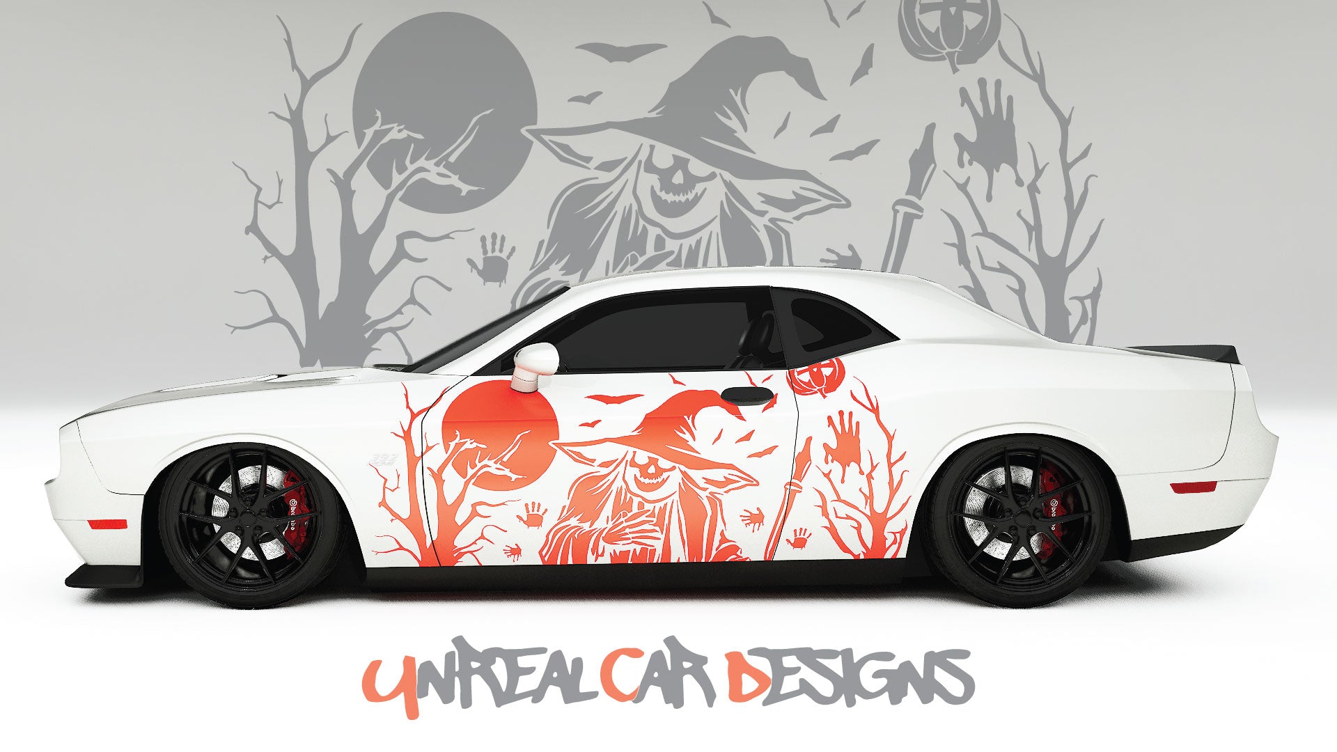 Halloween Grim Reaper Universal car Big Side Graphics, Decals and Stickers.