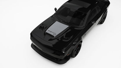 Hellcat SRT head text Hood Decals and Graphics for Dodge Challenger
