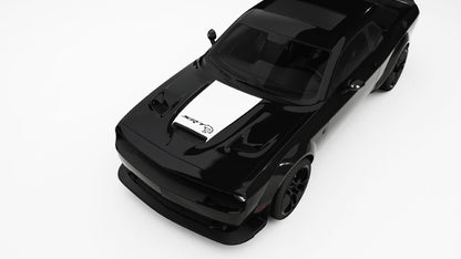 Hellcat SRT head text Hood Decals and Graphics for Dodge Challenger
