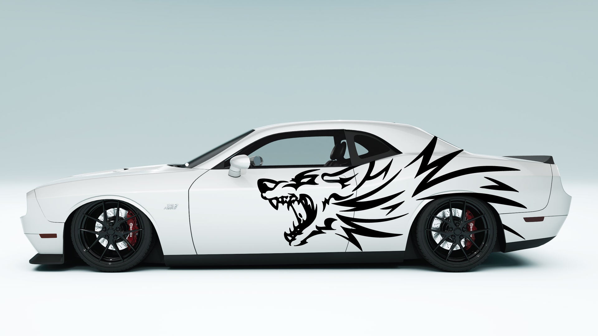 Hell-hound Side Decals Stickers & Graphics for Dodge Challenger.