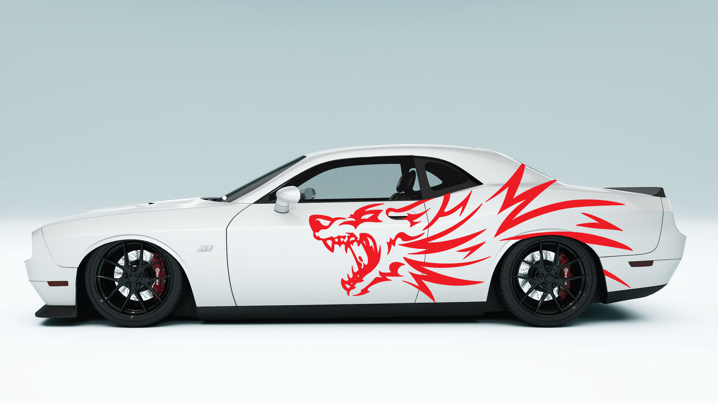 Hell-hound Side Decals Stickers & Graphics for Dodge Challenger.