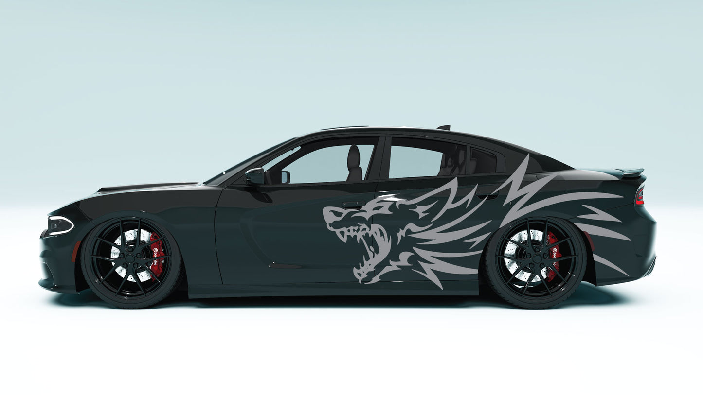 Hell-hound XL Side Decals - Graphics for Dodge Charger.