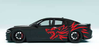 Hell-hound XL Side Decals - Graphics for Dodge Charger.