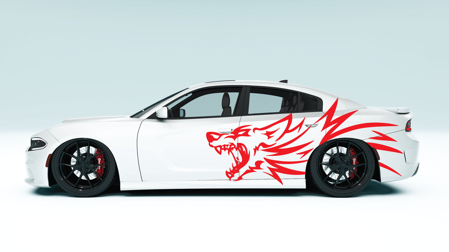 Hell-hound XL Side Decals - Graphics for Dodge Charger.