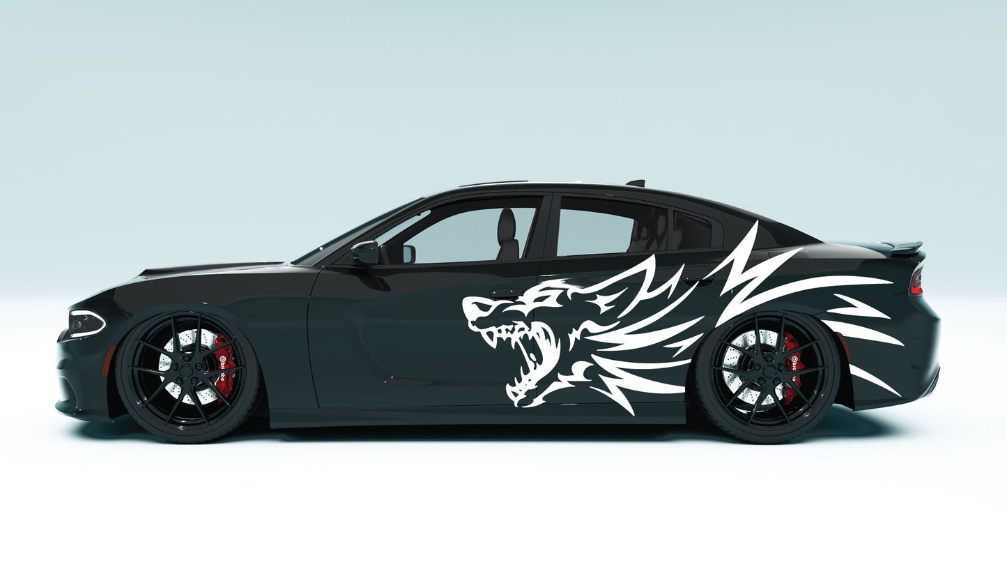 Hell-hound XL Side Decals - Graphics for Dodge Charger.