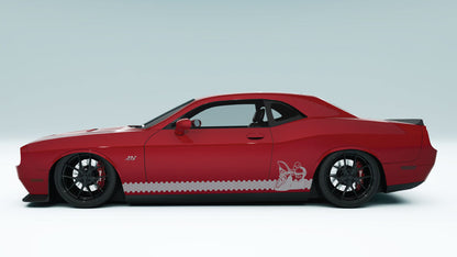 Honey Comb style Scat Pack Rocker Panel Stripes For Dodge Challenger