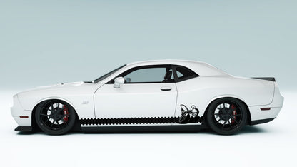 Honey Comb style Scat Pack Rocker Panel Stripes For Dodge Challenger
