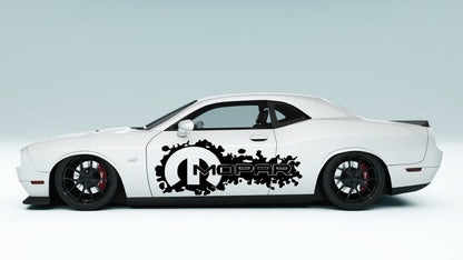 Mopar Logo Splatter side Decals and Graphics for Dodge Challenger