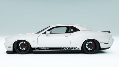 Rocker Panel Stripes with Custom text for Dodge Challenger