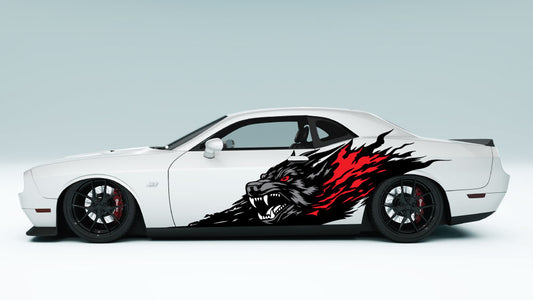 Shadow howl side decals & graphics compatible with Dodge Challenger