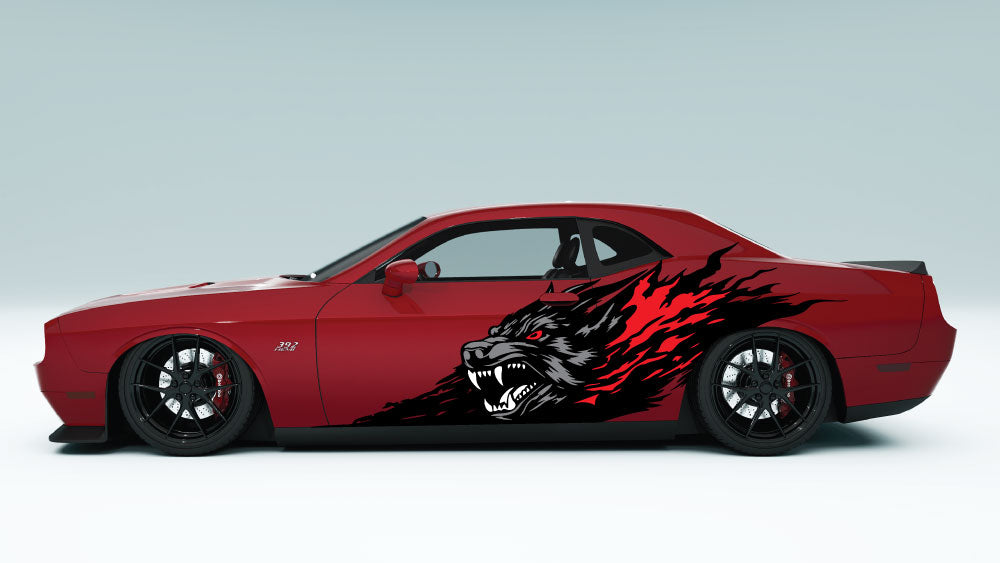 Shadow howl side decals & graphics compatible with Dodge Challenger