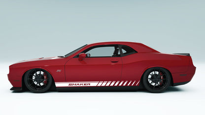 Shaker Text Rocker Panel Stripes for Dodge Challenger