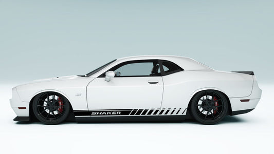 Shaker Text Rocker Panel Stripes for Dodge Challenger