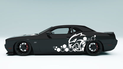SRT Cat Head Honeycomb style Decals and Graphics for Dodge Challenger