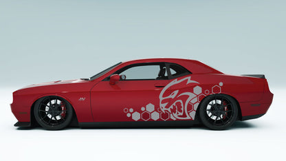 SRT Cat Head Honeycomb style Decals and Graphics for Dodge Challenger