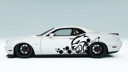 SRT Cat Head Honeycomb style Decals and Graphics for Dodge Challenger