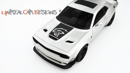 SRT Cat head Hood Decals and Graphics for Dodge Challenger