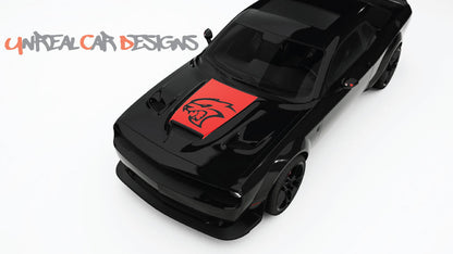 SRT Cat head Hood Decals and Graphics for Dodge Challenger