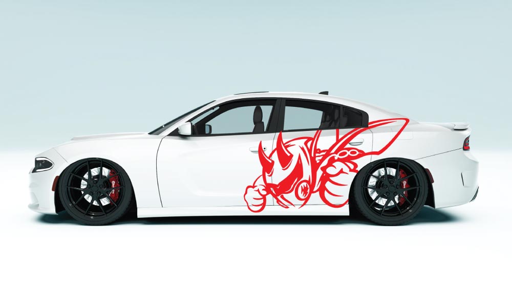 Super Bee XL Side Graphics – Dodge Charger Edition colour red